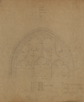 216912 Afbeelding van het ontwerp voor het tweede zuidelijke venster met tracering in het schip van de Jacobikerk te ...